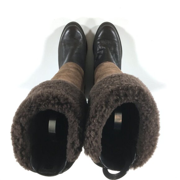 La Canadienne Pull On Boots Womens Size 7 B Brown Suede Leather - Picture 4 of 9